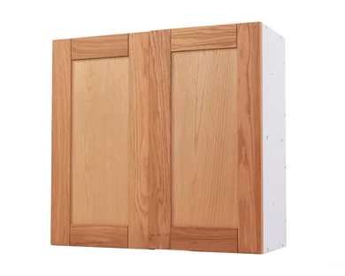 MODULAR ALFA
Gabinete bajo 2 puertas c/entrepaño fijo, blanco-frosty / encino rojo natural