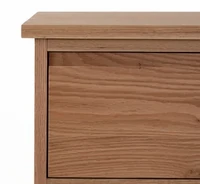 COLECCION PETRA 
Cómoda de 3 cajones, natural, encino rojo macizo, 99x50x100 cm