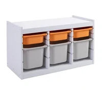 COLOR
Combinación de almacenaje con cajas, BLANCO encino rojo macizo, blanco/lila, 94x44x55 cm