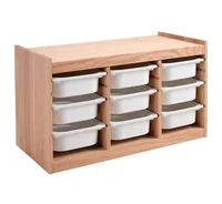 COLOR 
Combinación de almacenaje con cajas, NATURAL encino rojo macizo, blanco/blanco, 94x44x55 cm